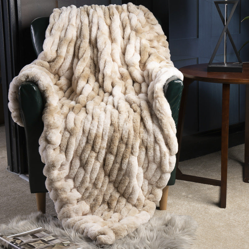 Faux Fur Throw Blanket